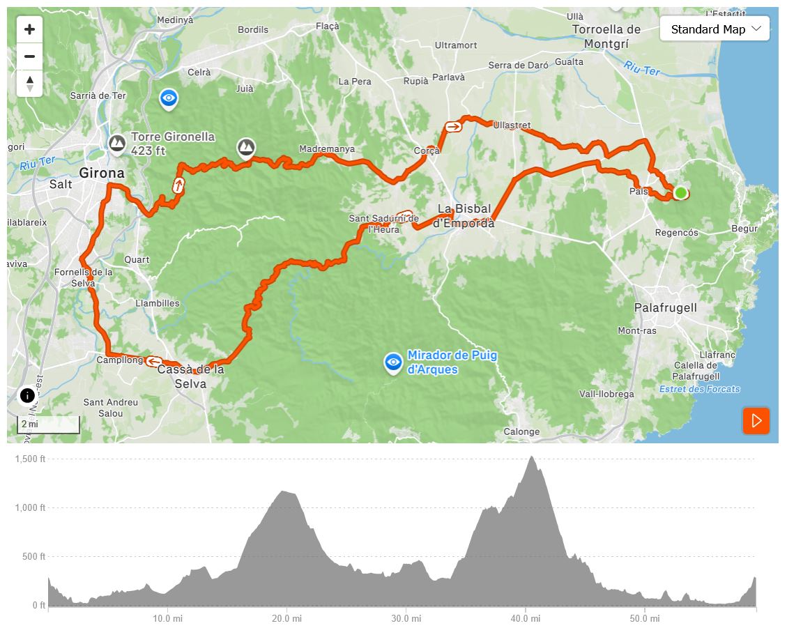 Hincapie Loop route map